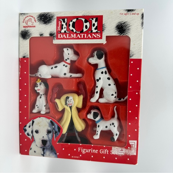 Disney's 101 Dalmatians Figure Gift Set 5 Pc  Vintage 1996 Applause  - Toy - Picture 1 of 11